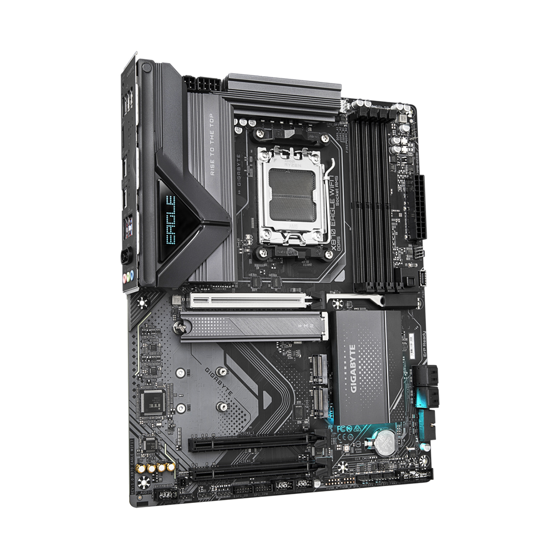 Материнская плата, Gigabyte, X870 EAGLE WIFI7 (4719331864996), AM5, X870, 4xDDR5 4400/4800/5200/8000(OC), 4xSATA3, 3xM.2 (PCIe 4.0 x4/x2), Raid, 1xHDMI, 2xUSB4 Type-C®, 3xPCI-Ex16, Wi-Fi, ATX