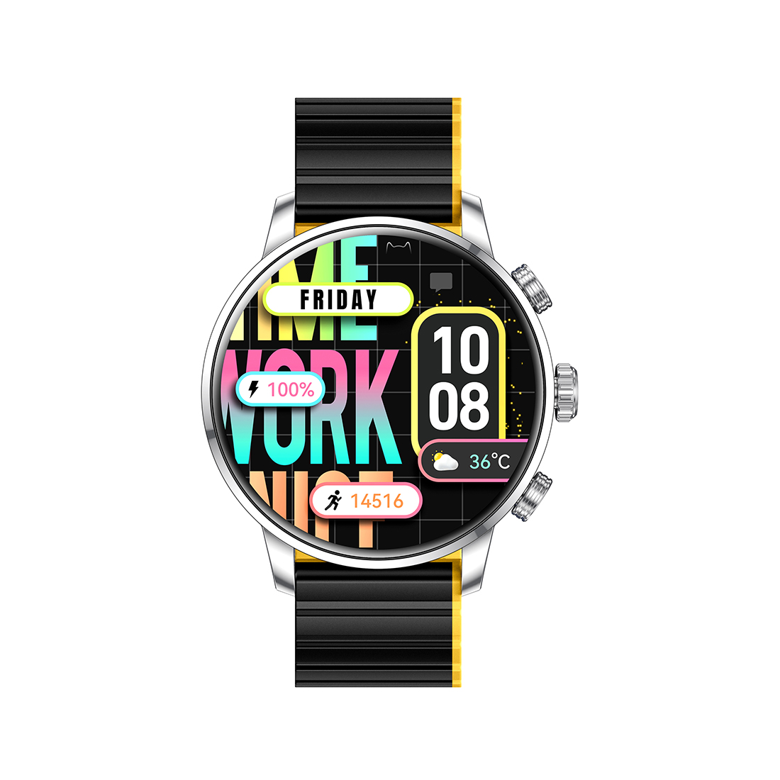 Смарт часы, Kieslect, Calling Watch Kr2, YFT2071EU, Дисплей 1.43" AMOLED FHD, Разрешение 466 x 466, Водонепроницаемость (IP68), Батарея 360 мАч, Нержавеющая сталь