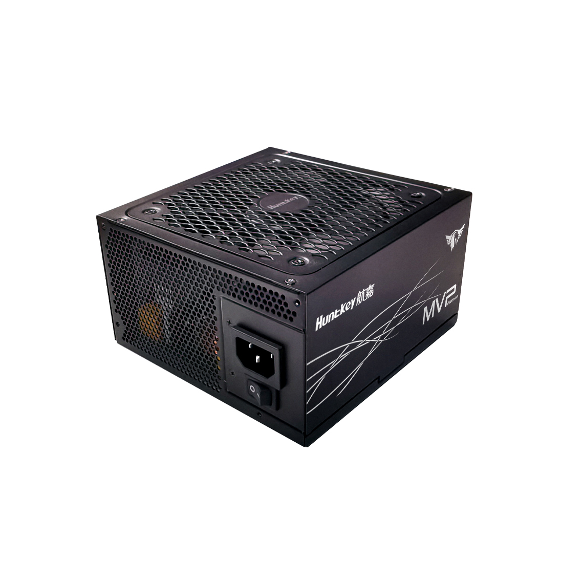 Блок питания, Huntkey, MVP P1200, 1200W, ATX 3.0, Paltinum, APFC, 20+4 pin, 2*4+4pin, 7*Sata, 5*Molex, 4*PCI-E 6+2 pin, 1*12V-2X6, Модульный, Вентилятор 12см, Кабель питания, Чёрный