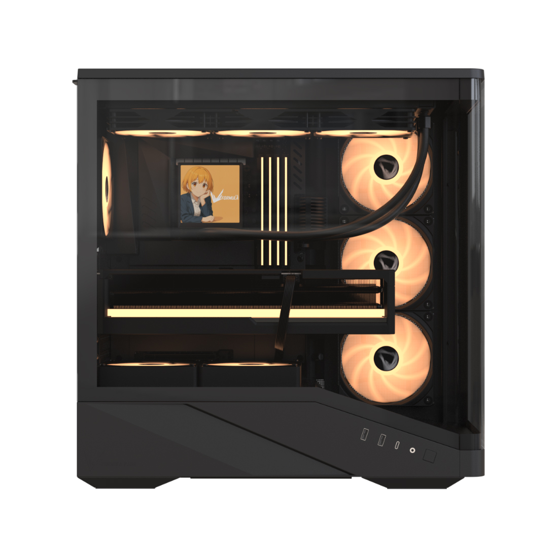 Компьютерлік корпус Formula V Crystal U9 PA Black