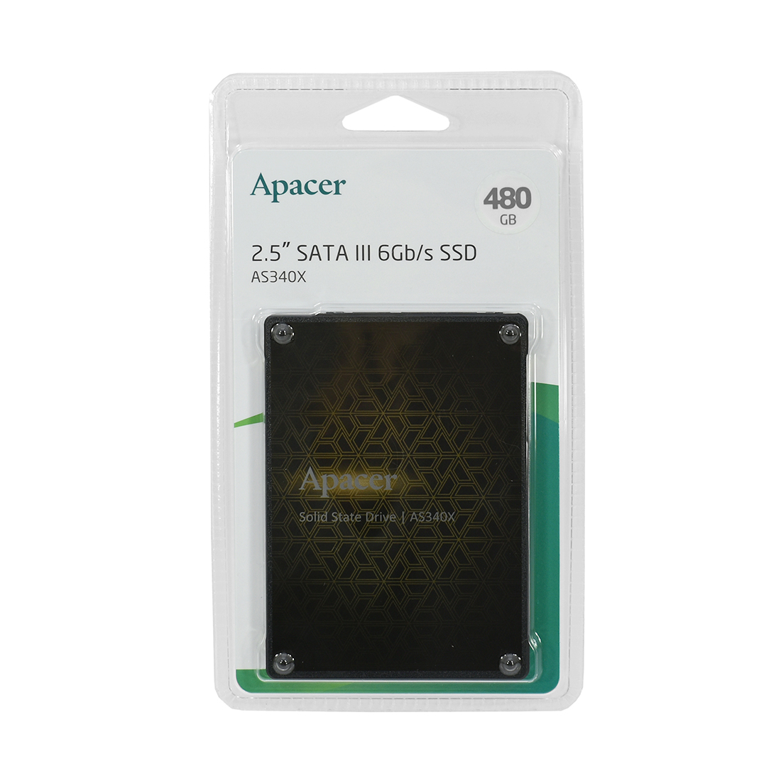 Твердотельный накопитель SSD Apacer AS340X AP480GAS340XC-1, 480 ГБ, SATA, 550/520 Мб/с