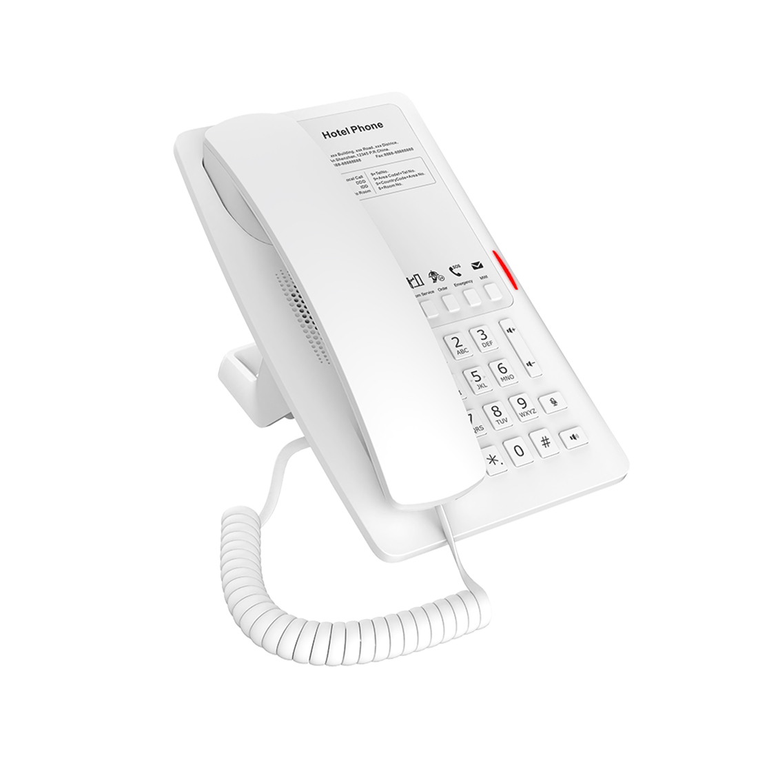 IP-телефон, Fanvil, H4W (B), IP-телефон, отельный, 2 SIP-линии, чёрный, 1xUSB, 1xRJ45, PoE, WIFI, без дисплея, 5 DSS-клавиш, блок питания в комплекте