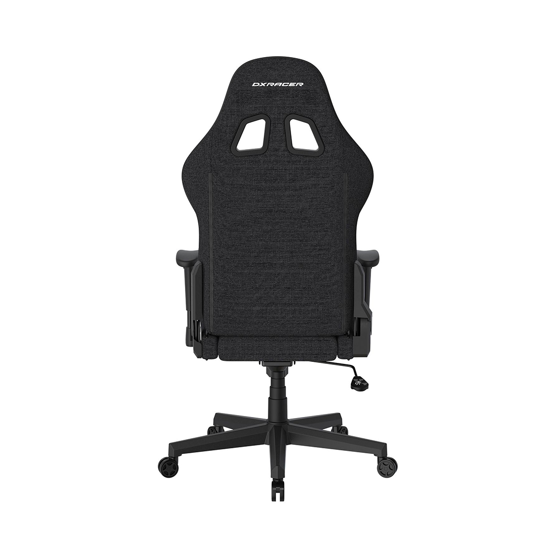 Игровое компьютерное кресло, DX Racer, GC/LPF24FBCFBB/N, Prince series, Рекомендуемый рост: до 180 см, Рекомендуемый вес: до 90 кг, Ткань, Угол наклона до 135°, 2D подлокотники, Нейлоновая основа кресла, Механизм качания: топ-ган, Черный