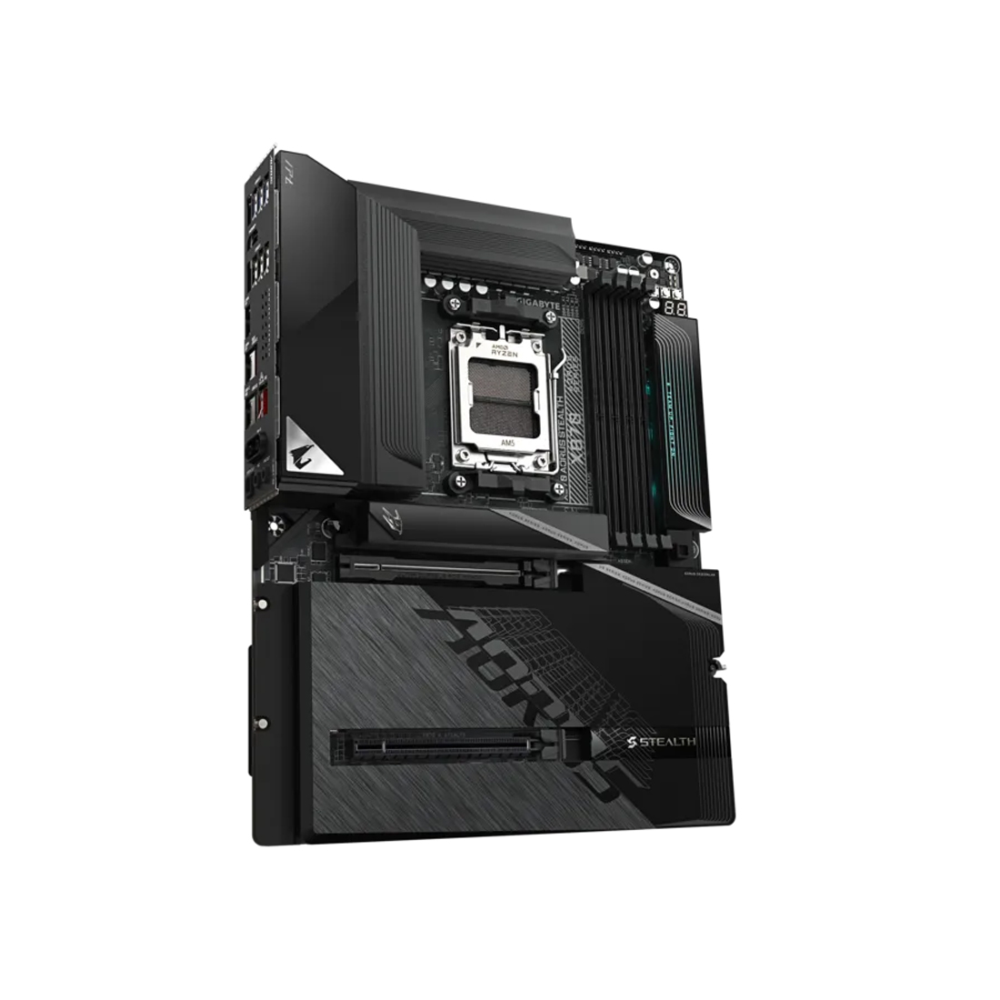 Материнская плата, Gigabyte, X870 AORUS STEALTH (4719331878801), AM5, X870, 4xDDR5 4400/4800/5200/8200(OC), 2xSATA3, 4xM.2 (PCIe 4.0 x4/x2), Raid, 1xHDMI, 2xUSB4 Type-C®, 2xPCI-Ex16, Wi-Fi, ATX