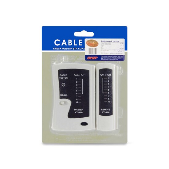 Кабельді тестер SHIP G468 RJ-11, RJ-45 тестілеу үшін