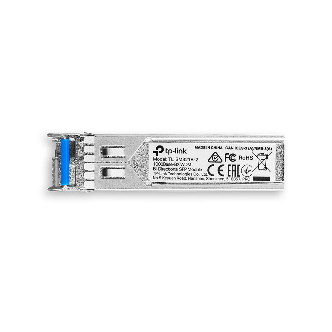 Трансивер, TP-Link, SM321B-2, LC коннектор, WDM, TX: 1310 нм, RX: 1550 нм, Simplex, Одномодовый, 2км