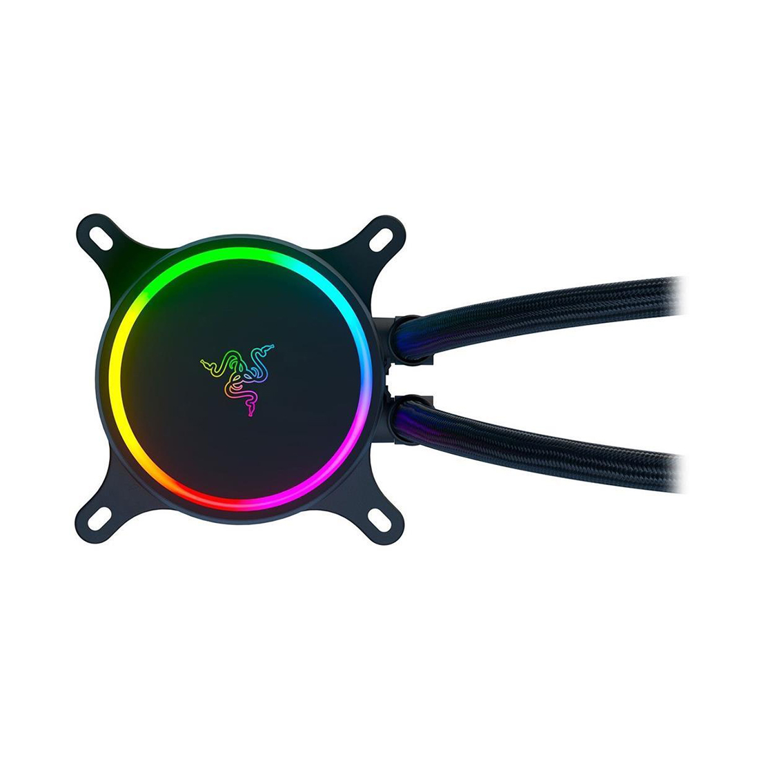 Кулер с водяным охлаждением, Razer, Hanbo Chroma RGB AIO Liquid Cooler (aRGB Pump Cap), RC21-01770100-R3M1, 240 мм, Подсветка RGB, Габариты 275x123x30 мм, Чёрный