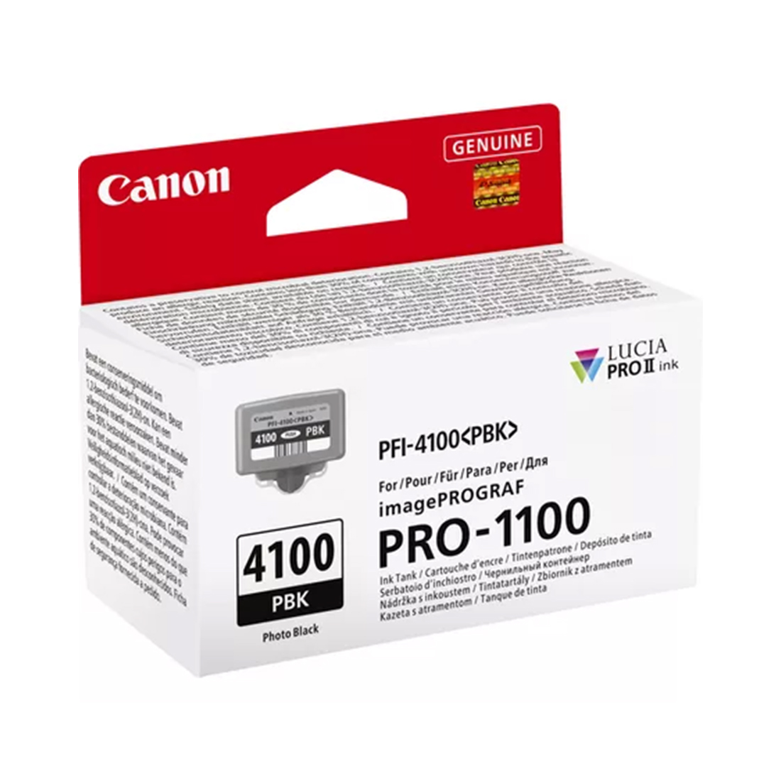 Чернильный картридж Canon PFI-4100 Photo Black 6777C001AA для imagePROGRAF PRO-1100, 80 мл