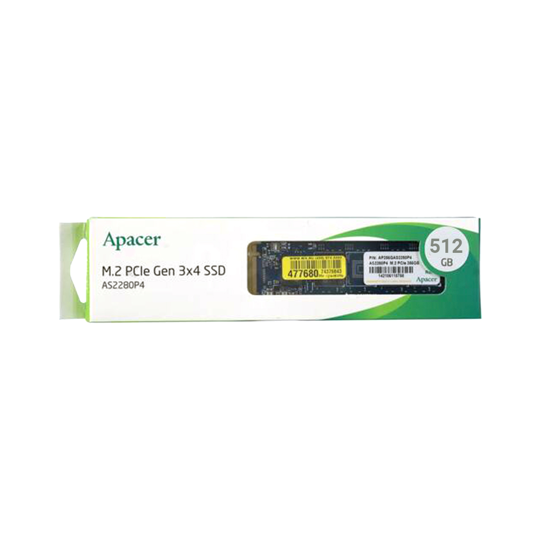 Твердотельный накопитель SSD, Apacer, AS2280P4 AP512GAS2280P4-1, 512 GB, M.2 NVMe PCIe 3.0x4, 2100/1500 Мб/с