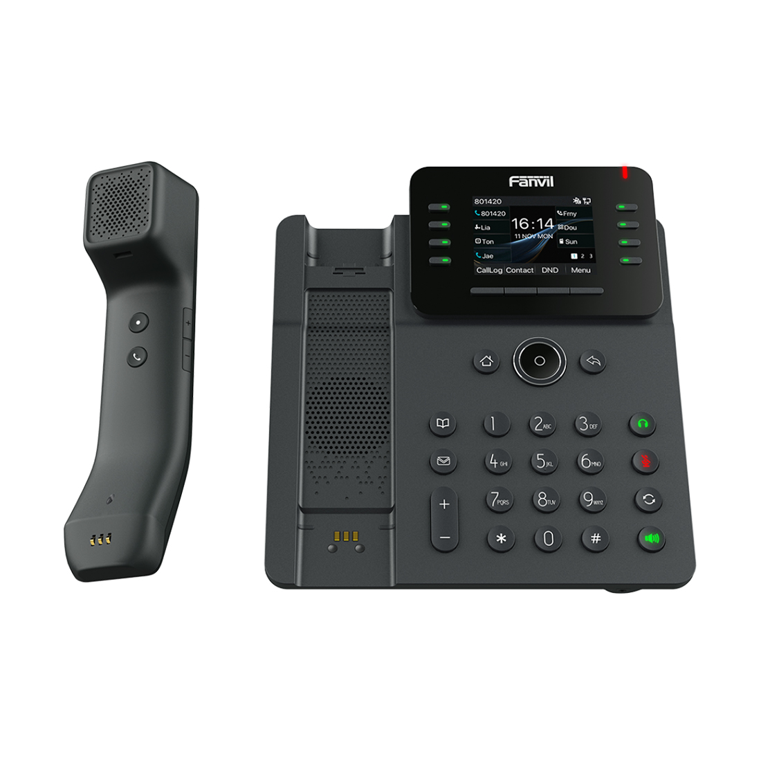 IP-телефон, Fanvil, V62 Pro, 12 линии SIP, 2xGE PoE, bluetooth, цветной экран 320x240, конференц-связь на 6 участников, до 21 DSS клавиши, блок питания в комплекте