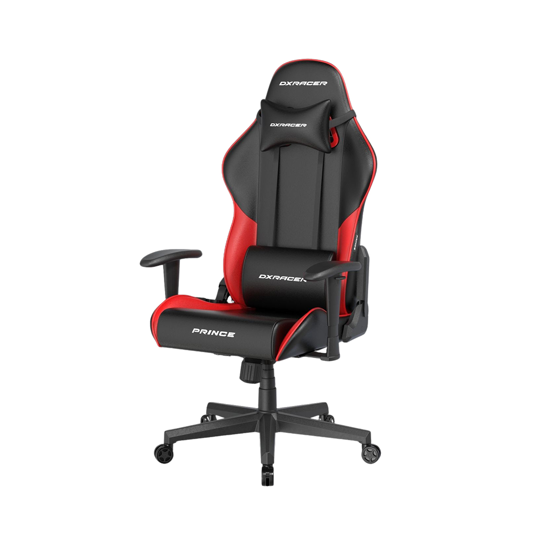 Игровое компьютерное кресло, DX Racer, GC/LPF24LTC/NR, Prince series, Рекомендуемый рост: до 180 см, Рекомендуемый вес: до 90 кг, Эко-кожа, Угол наклона до 135°, 2D подлокотники, Нейлоновая основа кресла, Механизм качания: топ-ган, Черно-Красный