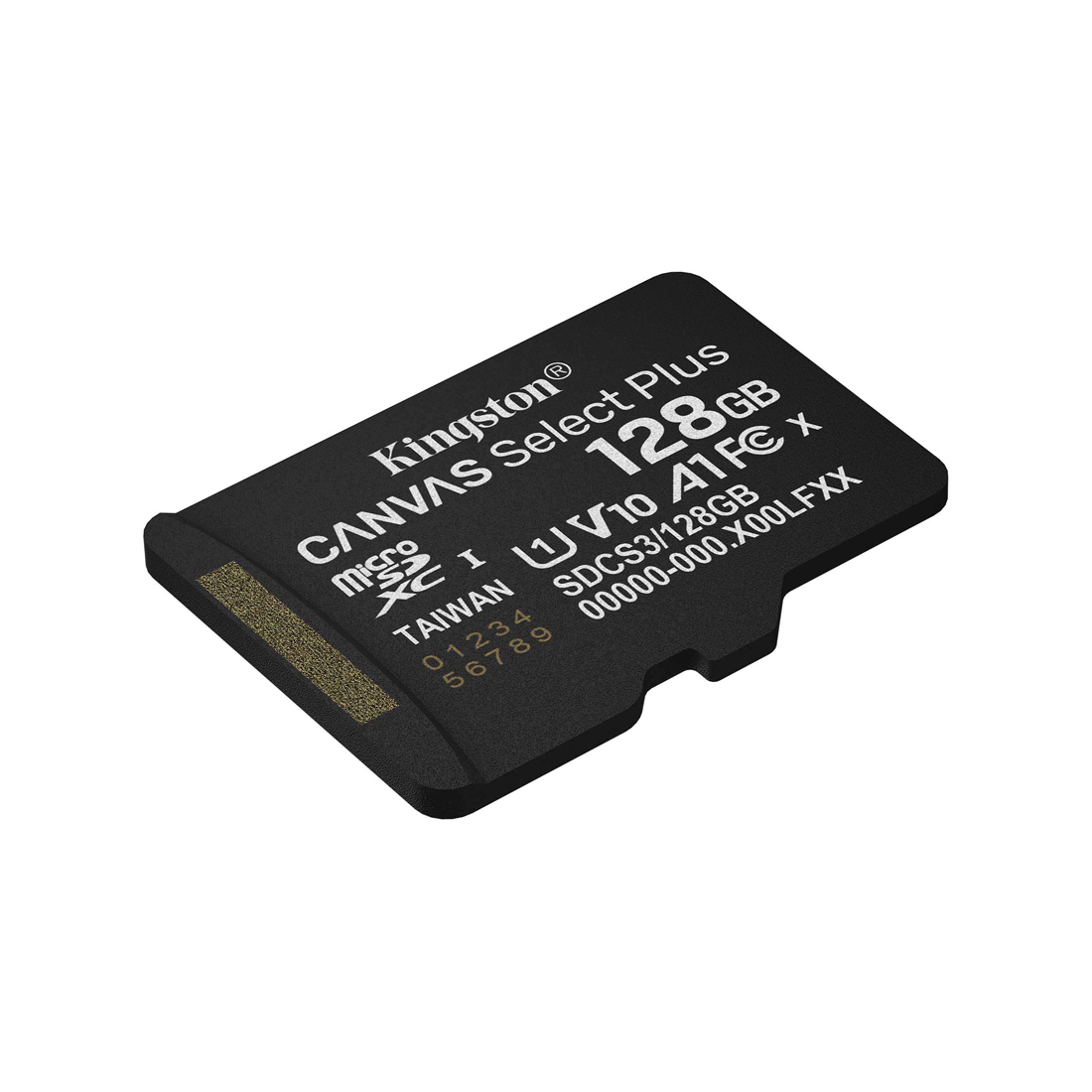 Карта памяти Kingston SDCS3/128GBSP MicroSDXC 128GB Canvas Select Plus A1 U1 V10 без адаптера SD