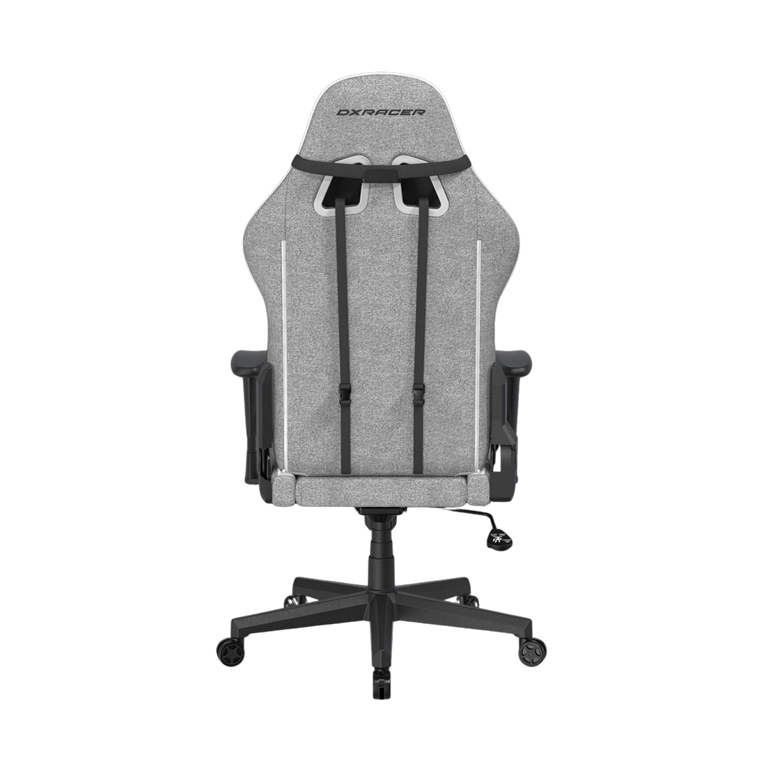 Игровое компьютерное кресло, DX Racer, GC/LPF24FBCFBB/GW.G, Prince series, Рекомендуемый рост: до 180 см, Рекомендуемый вес: до 90 кг, Ткань, Угол наклона до 135°, 2D подлокотники, Нейлоновая основа кресла, Механизм качания: топ-ган, Серый
