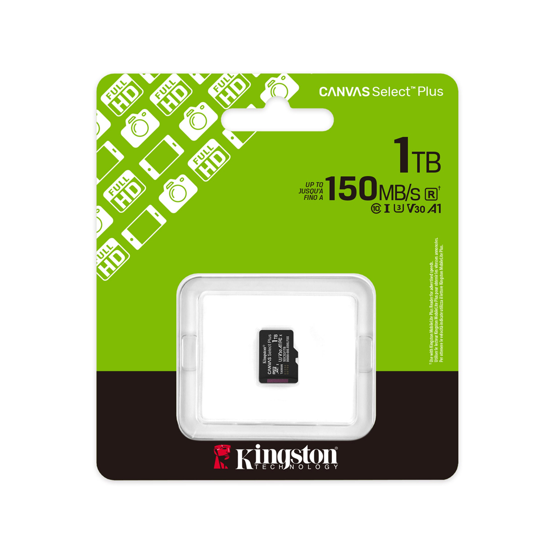 Карта памяти Kingston SDCS3/1TBSP MicroSDXC 1TB Canvas Select Plus