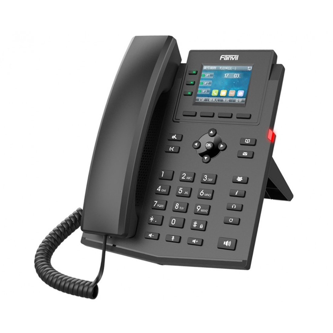 IP-телефон, Fanvil, X303-2 Wire, 2-проводной, 4 SIP-линии, PoE, цветной дисплей 320x240, блок питания в комплекте