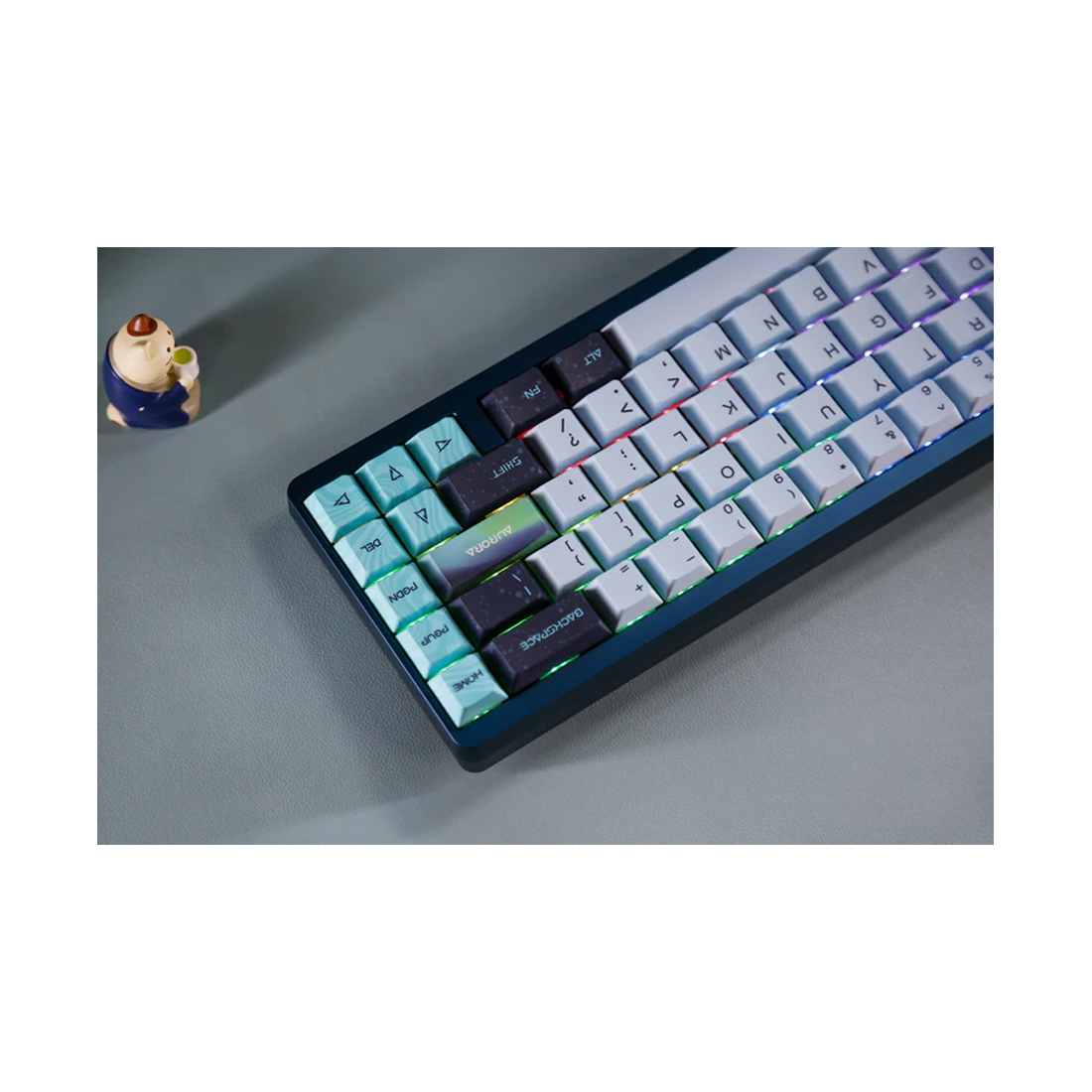 Клавиатура, Varmilo, Aurora Muse 65, A88A111H0A5A06A074, Gateron Varmilo Magnet White, 67 клавиш, Магнитная, Подсветка - RGB, Hot swap - Да, Проводная, Type-C, 375*177*80мм, Англ/Рус, Голубой