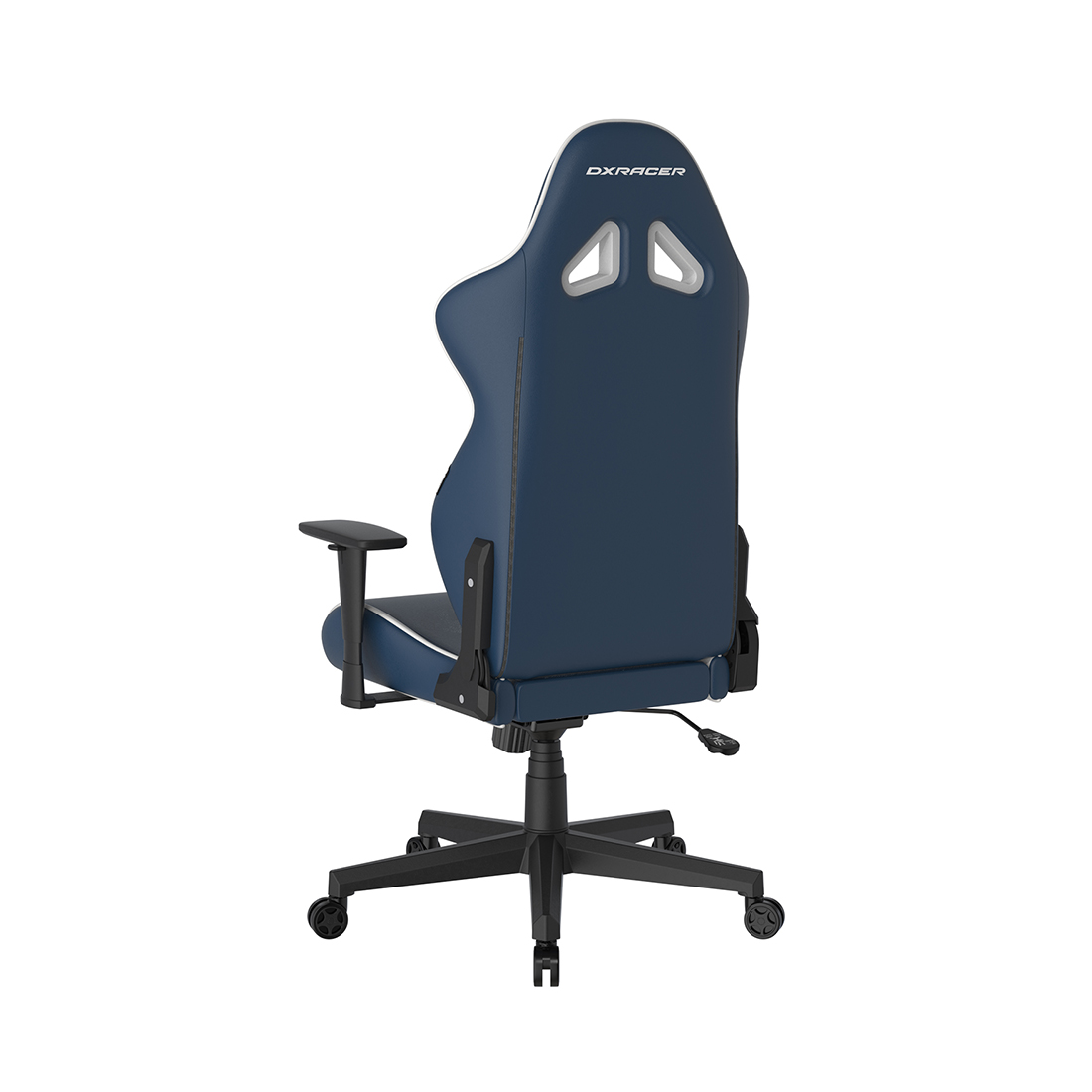 Игровое компьютерное кресло, DX Racer, GC/LGN23LTCLTA/IW, Gladiator series, Рекомендуемый рост: до 190 см, Рекомендуемый вес: до 115 кг, Эко-кожа, Угол наклона до 135°, 3D подлокотники, Нейлоновая основа кресла, Механизм качания: топ-ган, Сине-белый