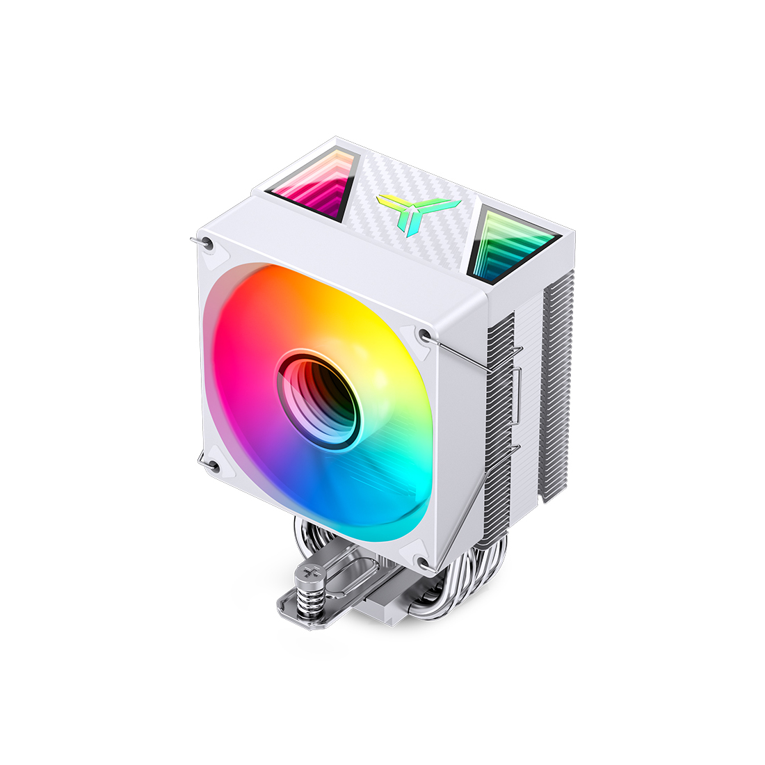 Кулер для процессора, Jonsbo, CR-1400 V2(ARGB), CR-1400 V2(ARGB) White, INTEL LGA: 1700/1200/115X, AMD: AM4/AM5, 92мм, 800-2200 об/мин, 11.95-38.2CFM, 22.3-33.8 dB(A), 4 Pin PWM/3 Pin ARGB, 92*70*133мм, Белый