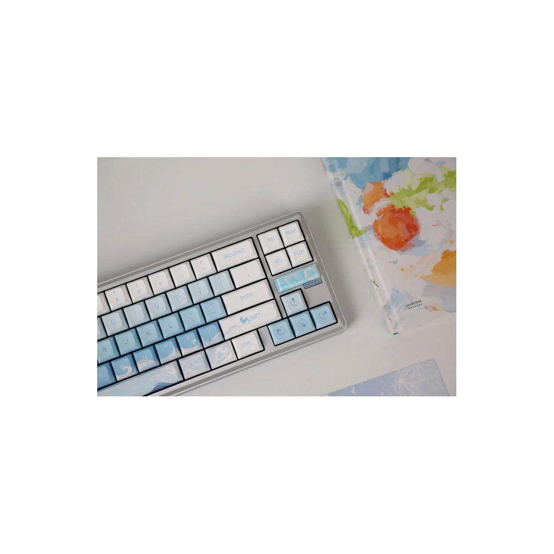 Клавиатура, Varmilo, Sword 68 Monet, VTP 68, A68A100G6A8A01A063, Kailh Prestige Voice Switch, 68 клавиш, Механическая, Подсветка - RGB, Hot-Swap - Да, Проводная/Bluetooth/2.4G, Type-C, Англ, 505*208*61мм, Бирюзовый