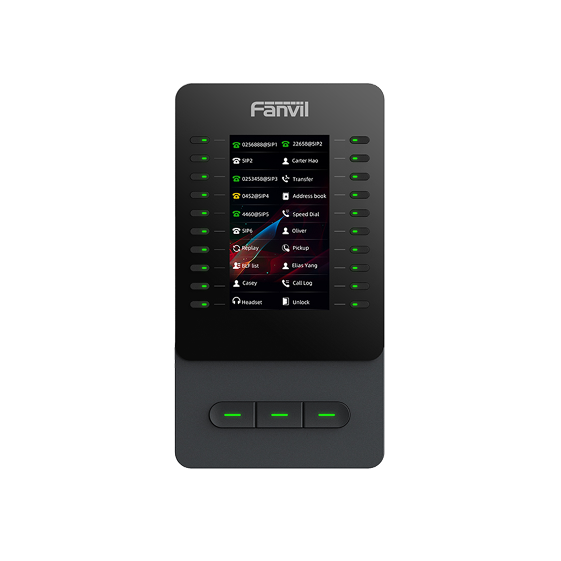 Модуль расширения, Fanvil, EM60, 60 DSS клавишь, для V65/V66/V66 Pro, цветной дисплей 480x272, USB Type A-Type C, подставка