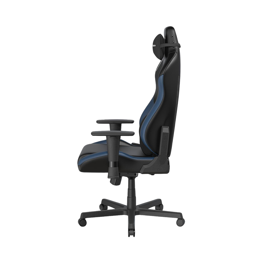 Игровое компьютерное кресло, DX Racer, GC/LHE23LTALTC/NI, Hammer series, Рекомендуемый рост: до 190 см, Рекомендуемый вес: до 115 кг, Эко-кожа, Угол наклона до 135°, 3D подлокотники, Нейлоновая основа кресла, Механизм качания: топ-ган, Черно-синий