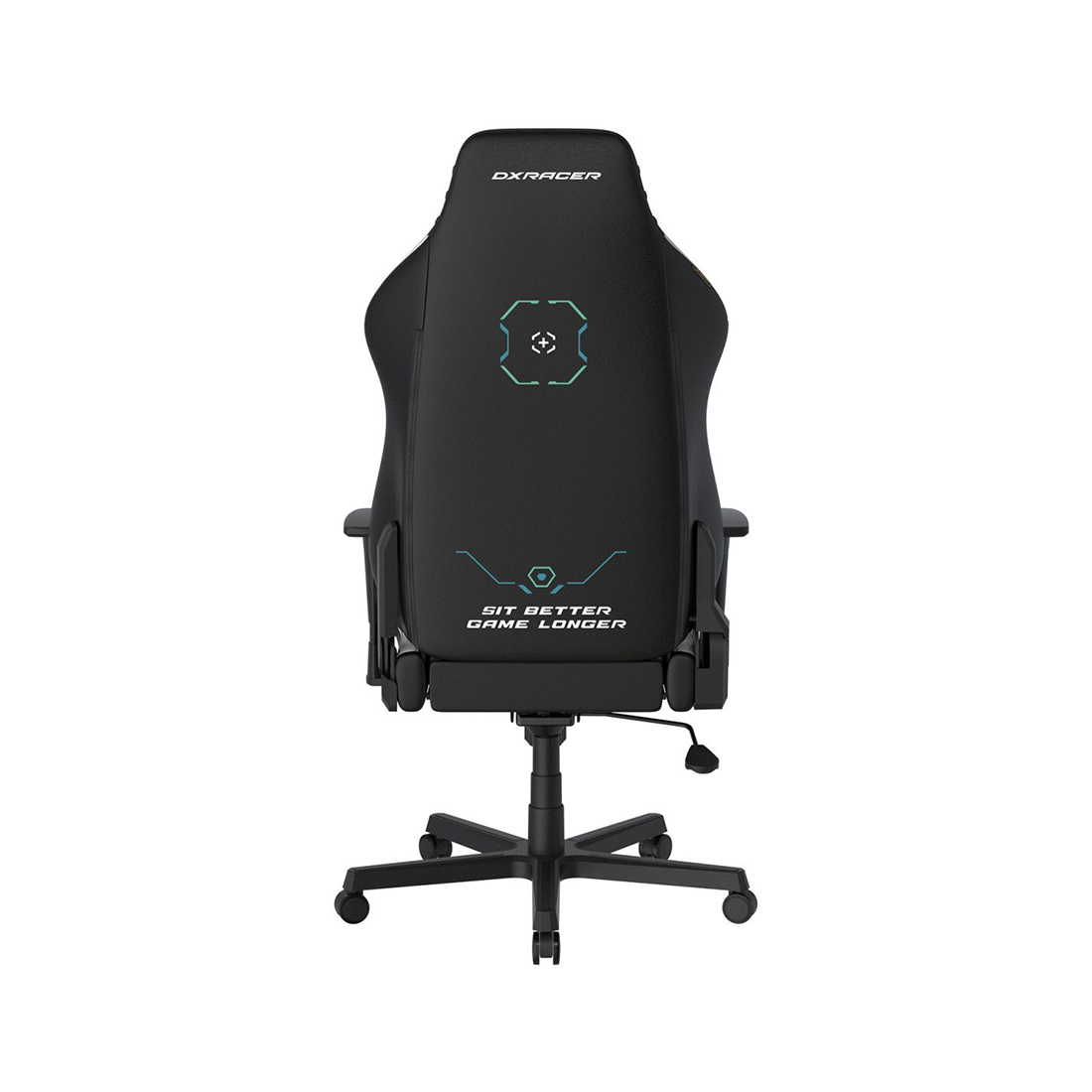 Игровое компьютерное кресло, DX Racer, GC/LHE23LTA/SITBETTERGAMELONGER, Hammer series, Рекомендуемый рост: до 190 см, Рекомендуемый вес: до 115 кг, Эко-кожа, Угол наклона до 135°, 3D подлокотники, Нейлоновая основа кресла, Механизм качания: топ-ган, Черно-белый
