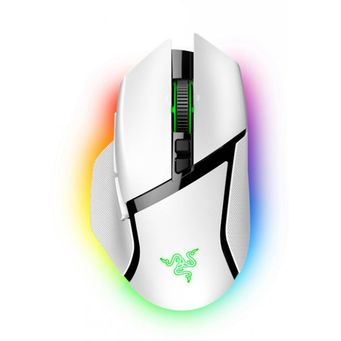 Компьютерная мышь, Razer, Basilisk V3 Pro, RZ01-04620200-R3G1, Игровая для FPS игр, Оптическая 26 000dpi (сенсор 5G), 8 кнопок, Прорезиненные боковые вставки, Подсветка Chroma настраиваемая 16.8 млн цветов, Белый