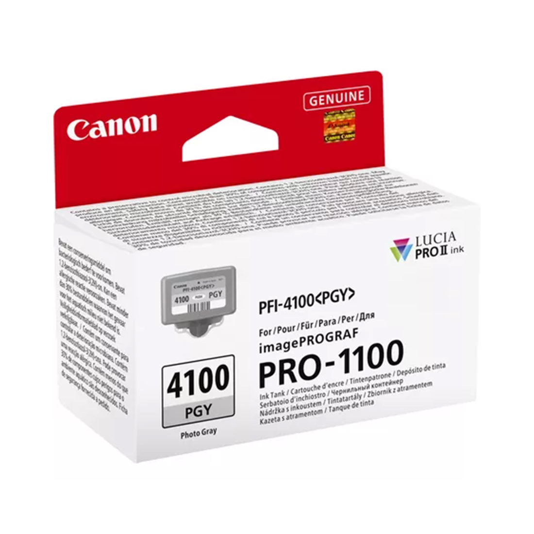 Чернильный картридж Canon PFI-4100 Photo Grey, 6784C001AA, для imagePROGRAF PRO-1100, 80 мл