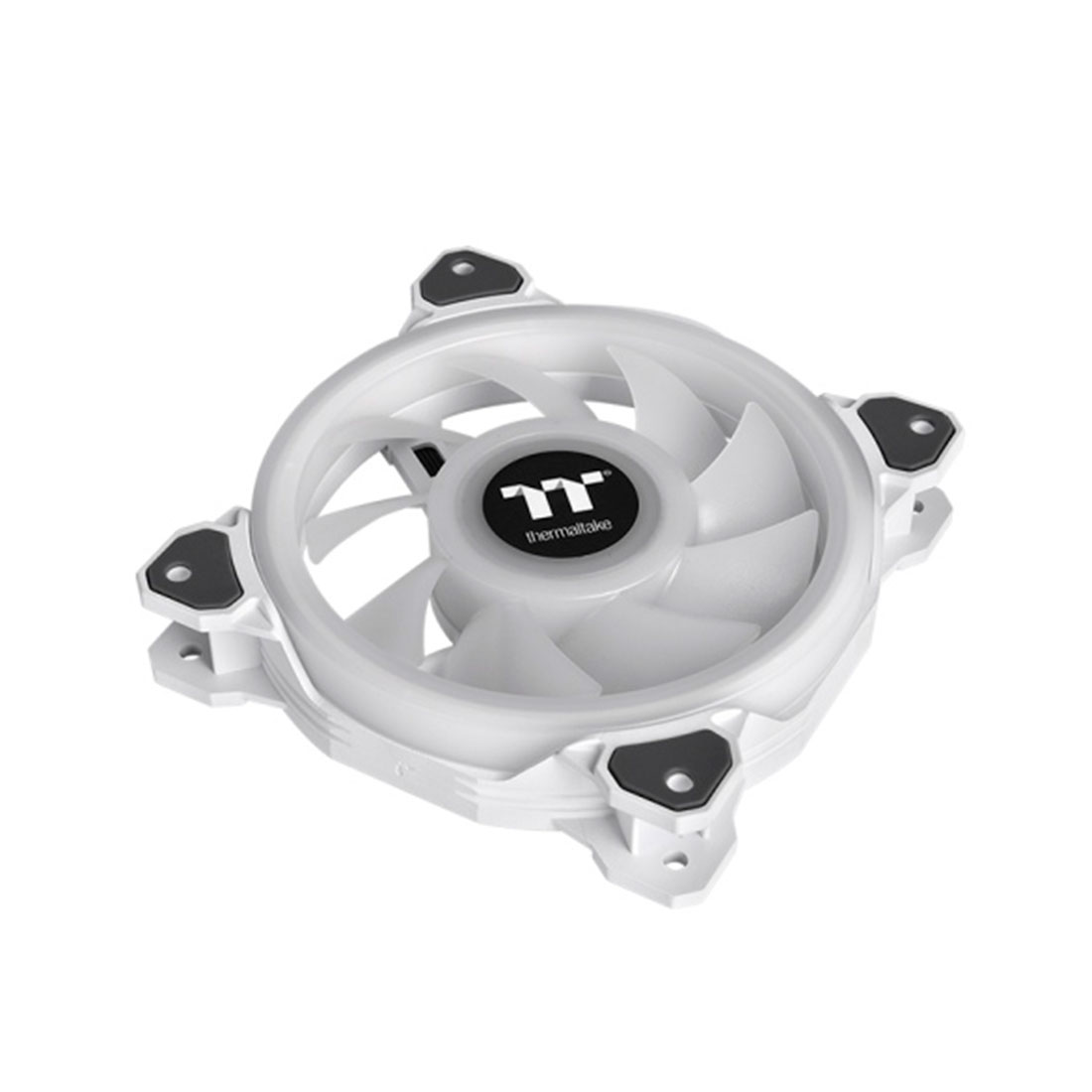 Кулер для компьютерного корпуса, Thermaltake, Riing Quad 12 RGB 3-Fan Pack, CL-F100-PL12SW-A, ARGB 120мм вентилятор, 500-1500 об.мин, 25dB(A), 40.9 CFM, 9 Pin, 120х120х25мм, Белый