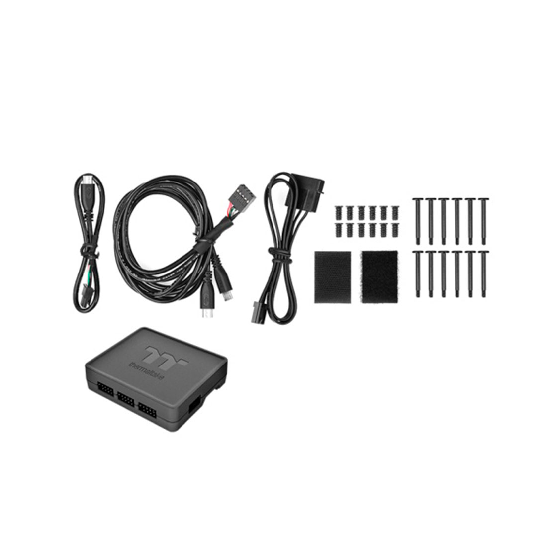 Кулер для компьютерного корпуса, Thermaltake, Riing Quad 12 RGB 3-Fan Pack, CL-F100-PL12SW-A, ARGB 120мм вентилятор, 500-1500 об.мин, 25dB(A), 40.9 CFM, 9 Pin, 120х120х25мм, Белый