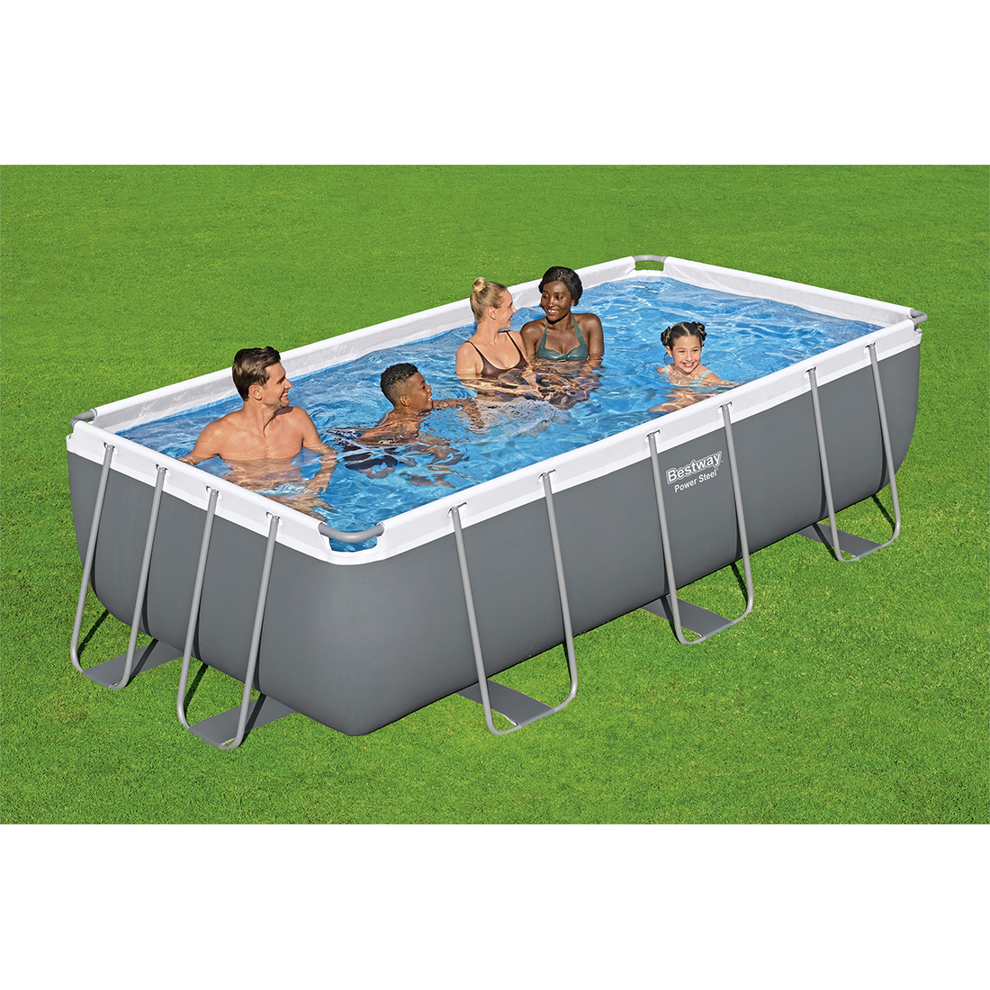 Каркасный бассейн Steel Pro MAX Rectangular 404 х 201 х 100 см, BESTWAY