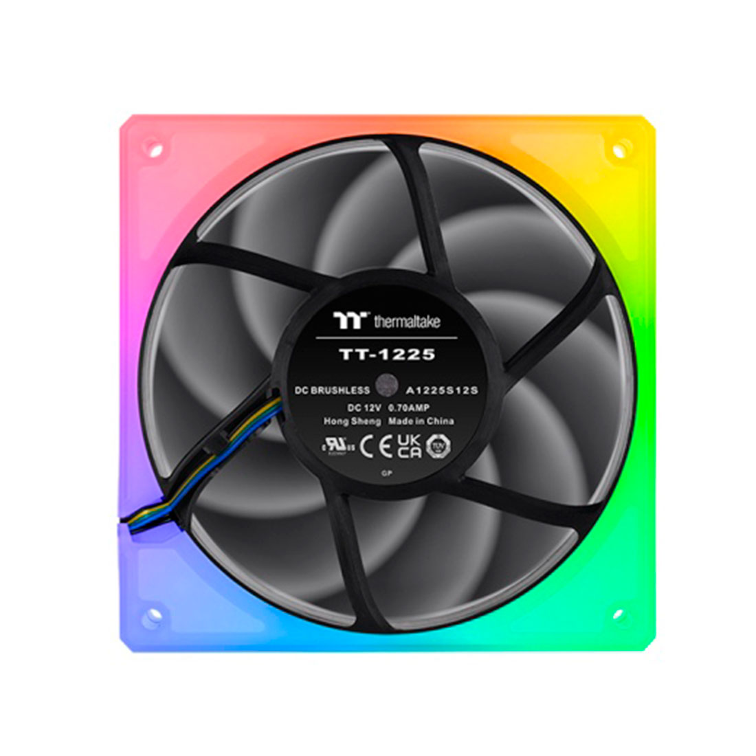 Кулер для компьютерного корпуса, Thermaltake, TOUGHFAN 12 (3-Fan pack), CL-F135-PL12SW-A, RGB 120мм вентилятор, 500-2000об.мин, 4pin PWM, 53.75 CFM, 21.2 dB(A), 120x120x25мм, Чёрный