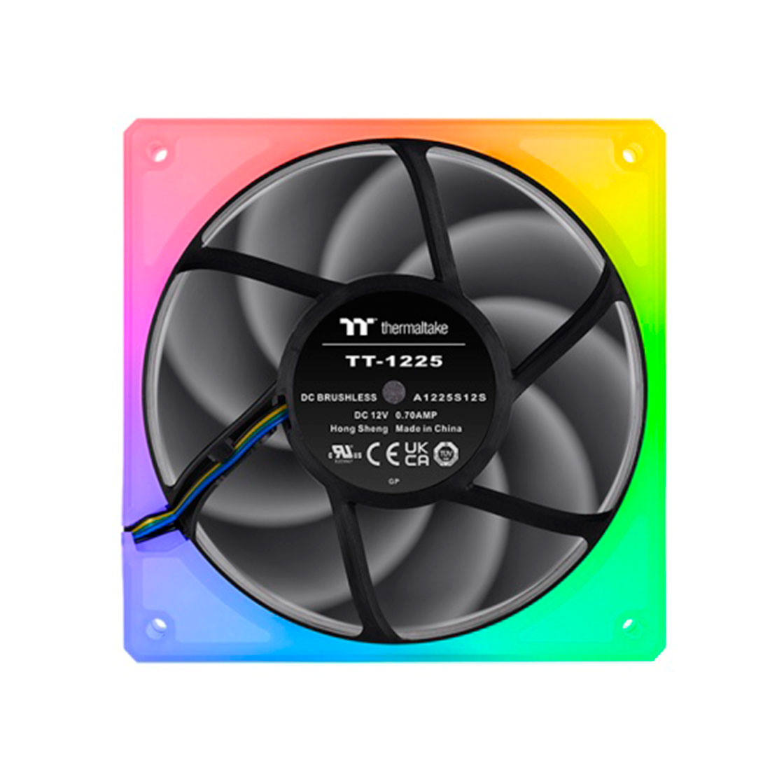 Кулер для компьютерного корпуса,Thermaltake, TOUGHFAN 14 (3-Fan pack), CL-F136-PL14SW-A, RGB 140мм вентилятор, 500-2000об.мин, 4pin, 30.7 dB(A), 107 CFM, 140x140x25мм, Чёрный