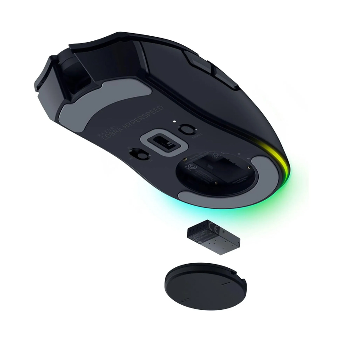 Компьютерная мышь, Razer, Cobra HyperSpeed, RZ01-05570100-R3G1, Игровая, Оптическая 26000dpi, 7 кнопок, Подсветка, Беспроводная, USB, Чёрная