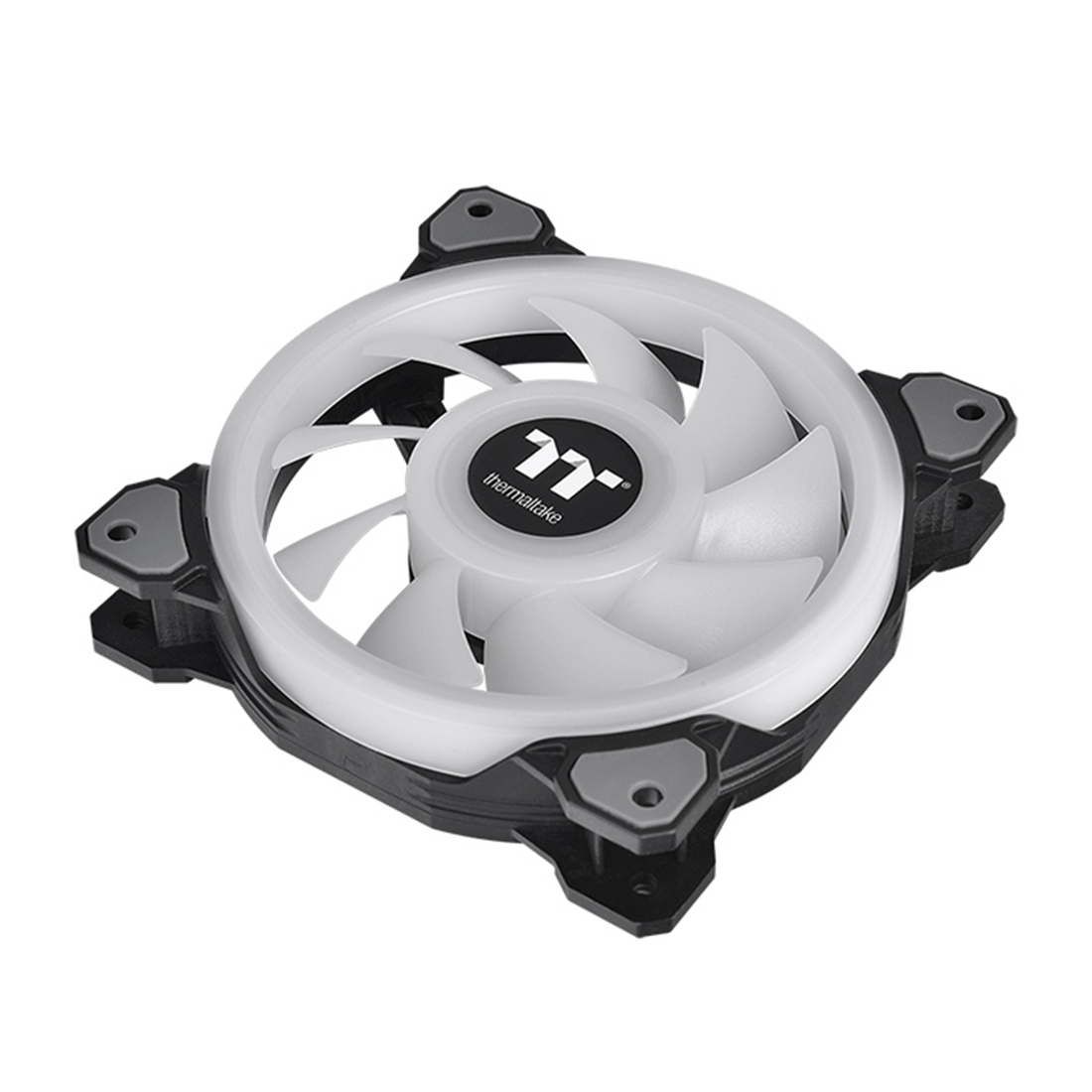 Кулер для компьютерного корпуса,Thermaltake, Riing Quad 14 RGB, CL-F089-PL14SW-C, RGB 140мм вентилятор, 500-1400 об.мин, 40.9 CFM, 25 dB(A), 9 Pin, 140х140х25мм, Черный