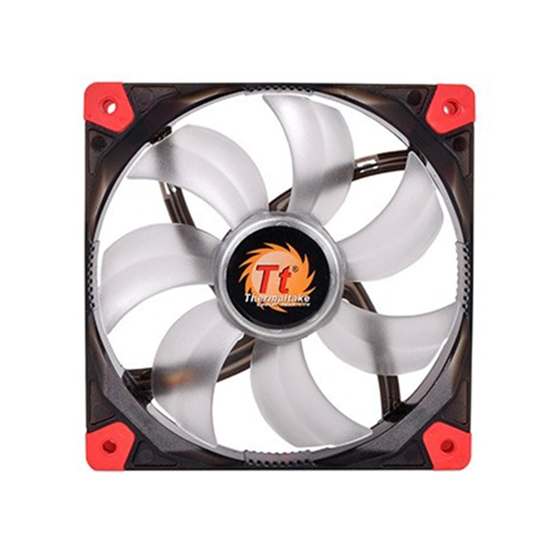Кулер для компьютерного корпуса,Thermaltake, Luna 12 LED Red, CL-F017-PL12RE-A, 120мм, 1200 об.мин, Габариты 120х120х25мм, Чёрный