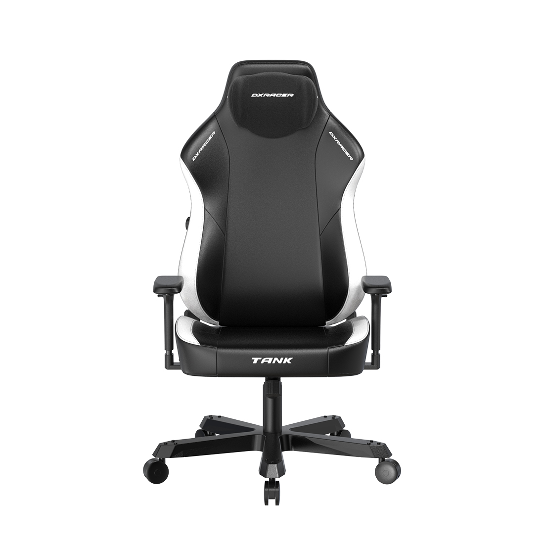 Игровое компьютерное кресло, DX Racer, GC/XXLTK23LTA/NW, Tank series, Рекомендуемый рост: до 190 см, Рекомендуемый вес: до 160 кг, Эко-кожа, Металлическая основа кресла, Угол наклона 135°, Механизм качания: топ-ган, 4D подлокотники, Чёрно-белый