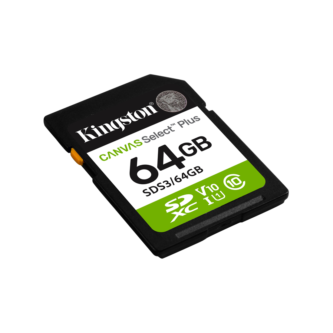Карта памяти Kingston SDS3/64GB SDXC 64GB Canvas Select Plus C10 UHS-I U1 V10