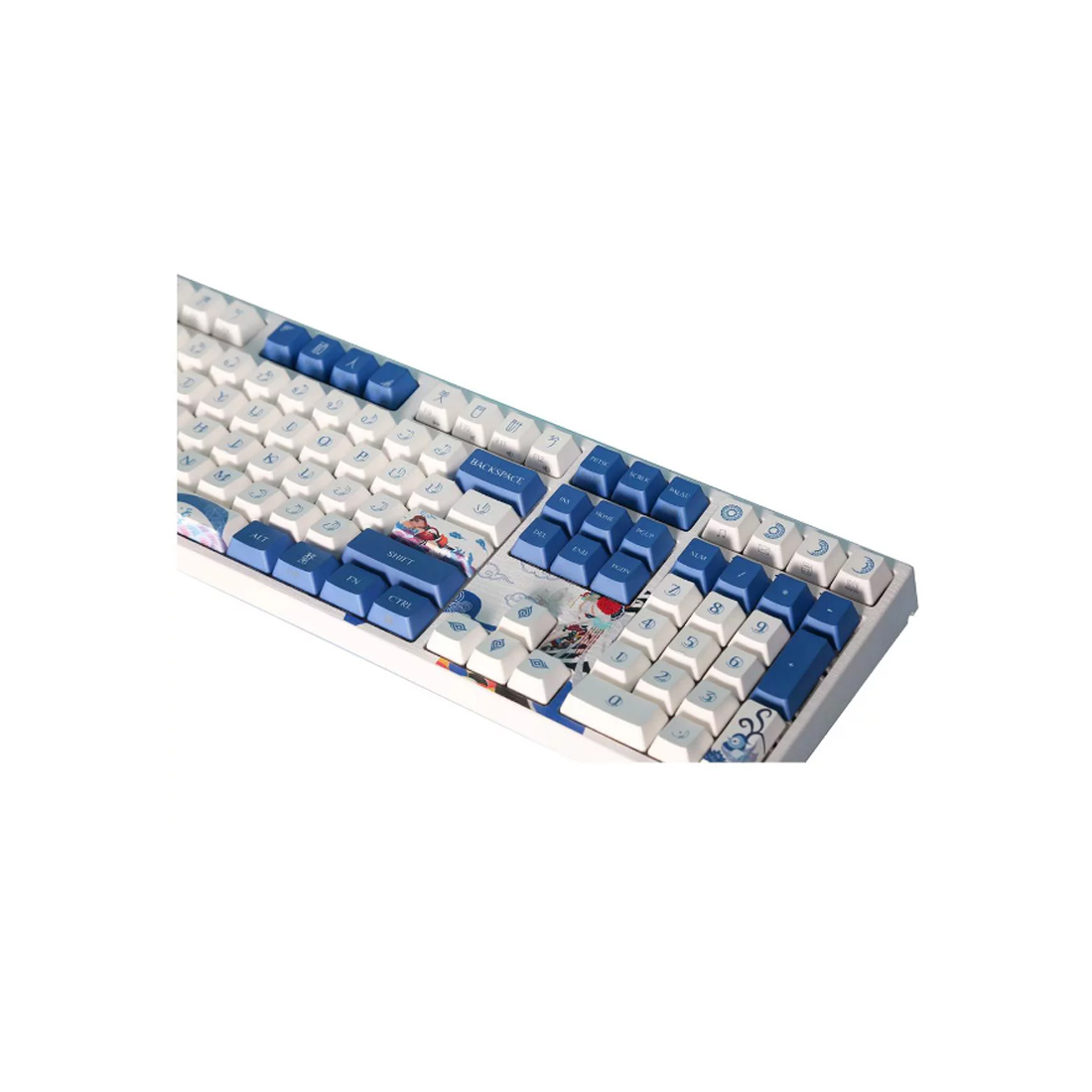 Клавиатура, Varmilo, Lovebirds-I VEM108, A36A002A9A3A06A003, Varmilo EC V2 Sakura, 108 клавиш, Механическая, Подсветка - Белая, Hot-Swap - Нет, Проводная, Type-C, 503*209*63мм, Англ/Рус, Голубой