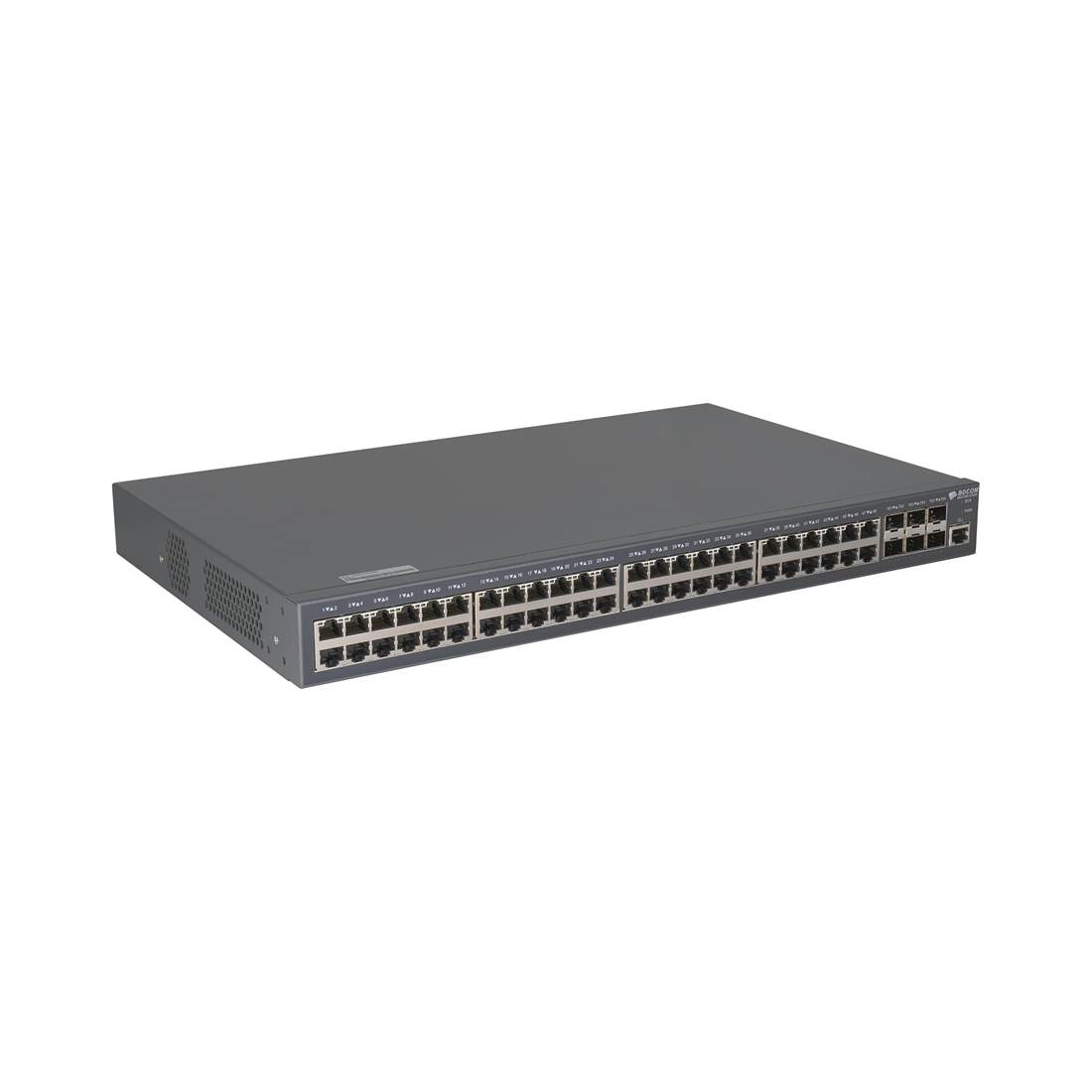 Коммутатор, BDCOM, S2900-48P6X-760, Управляемый L2+, 48 портов PoE (760W) 10/100/1000M RJ45, 6 портов SFP+, Стоечный