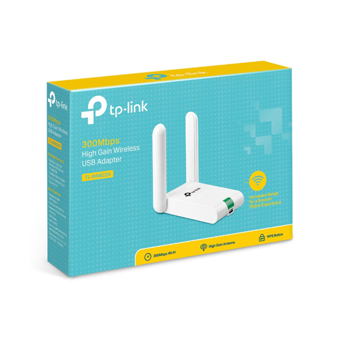 USB-адаптер, TP-Link, TL-WN822N, Беспроводная, 300M, USB