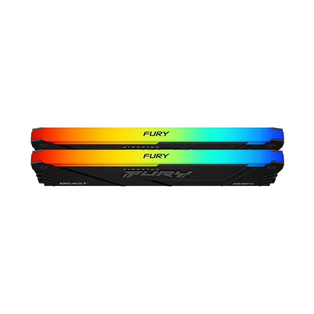 Комплект модулей памяти, Kingston, FURY Beast RGB KF432C16BB12AK2/32 (Kit 2x16GB), DDR4, 32GB, DIMM <PC4-25600/3200MHz>, Чёрный