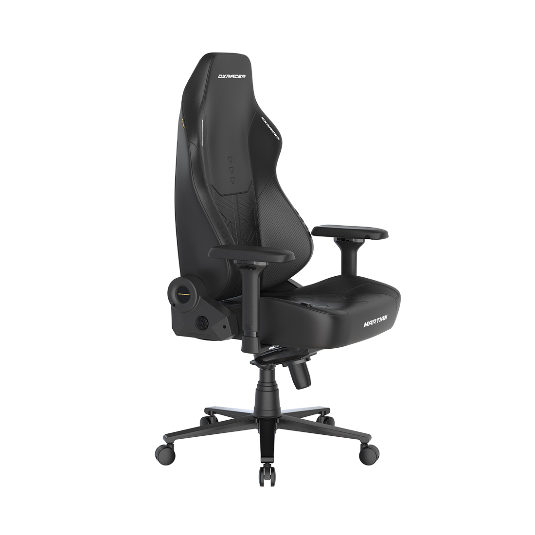 Игровое компьютерное кресло, DX Racer, GC/XLMP25LTA/TRIANGLE.N, Martian PRO, Рекомендуемый рост: до 190 см, Рекомендуемый вес: до 125 кг, Эко-кожа, Металлическая основа кресла, Угол наклона 135°, Механизм качания: мультиблок, 4D подлокотники, Функция вентиляции и массажа, Чёрный