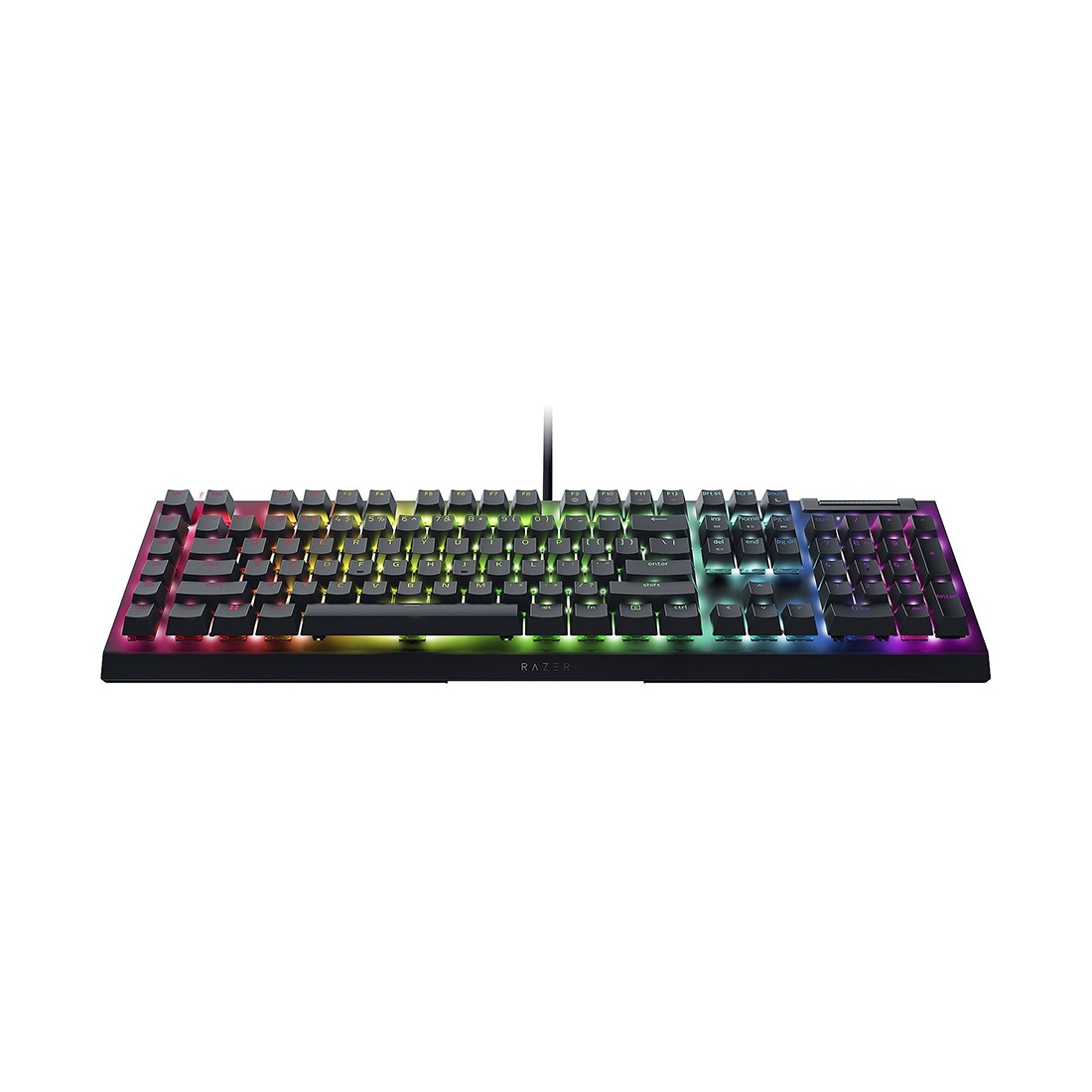 Клавиатура, Razer, BlackWidow V4 X, RZ03-04700800-R3R1, Игровая, Механические переключатели Razer Green Mechanical Switch, Подсветка: Razer Chroma™ RGB, Подключение: Проводное, 6специализированных клавиш макросов, Рус, Чёрный