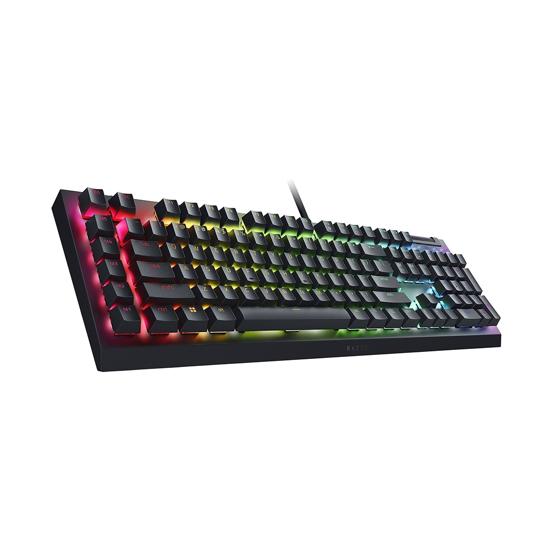 Клавиатура, Razer, BlackWidow V4, RZ03-04692500-R3R1, Игровая, Механические переключатели Razer Yellow Mechanical Switch, Подсветка клавиш 16.8 млн цветов,114 клавиш, Программируемые клавиши, Беспроводное подключение 2,4 ГГц / Bluetooth, Анг, Чёрный