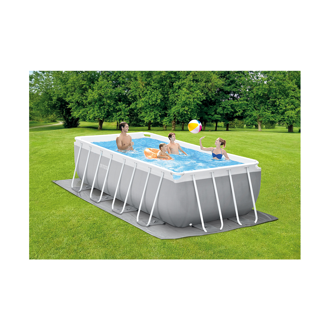 Каркасный бассейн Prism Frame Rectangular 400 х 200 x 122 см, INTEX