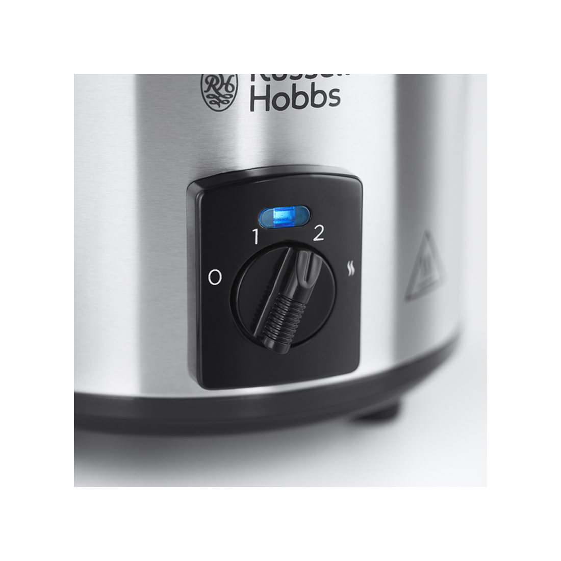 Медленноварка, Russell Hobbs, 25570-56, 3 температурных режима, Объем 2 л, Съемная керамическая чаша, Мощность 145 Вт, Стальной/Черный