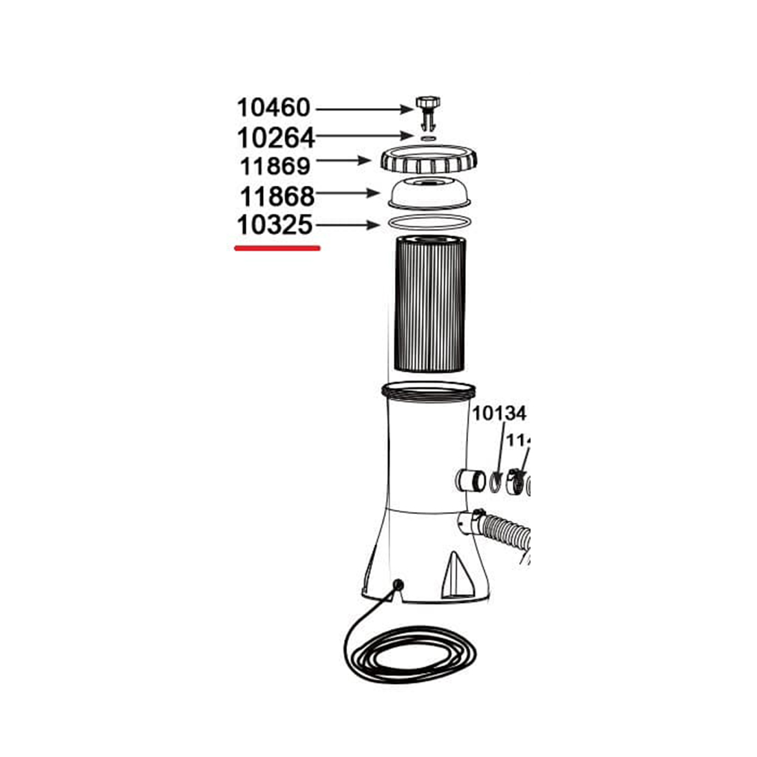 Уплотнительное кольцо для крышки фильтр-насоса INTEX 10325
