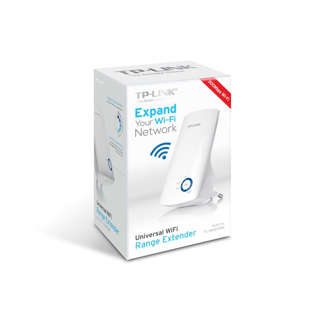 Усилитель Wi-Fi сигнала, TP-Link, TL-WA854RE, 300 Мбит/с на 2,4 ГГц, 2 встроенные антенны