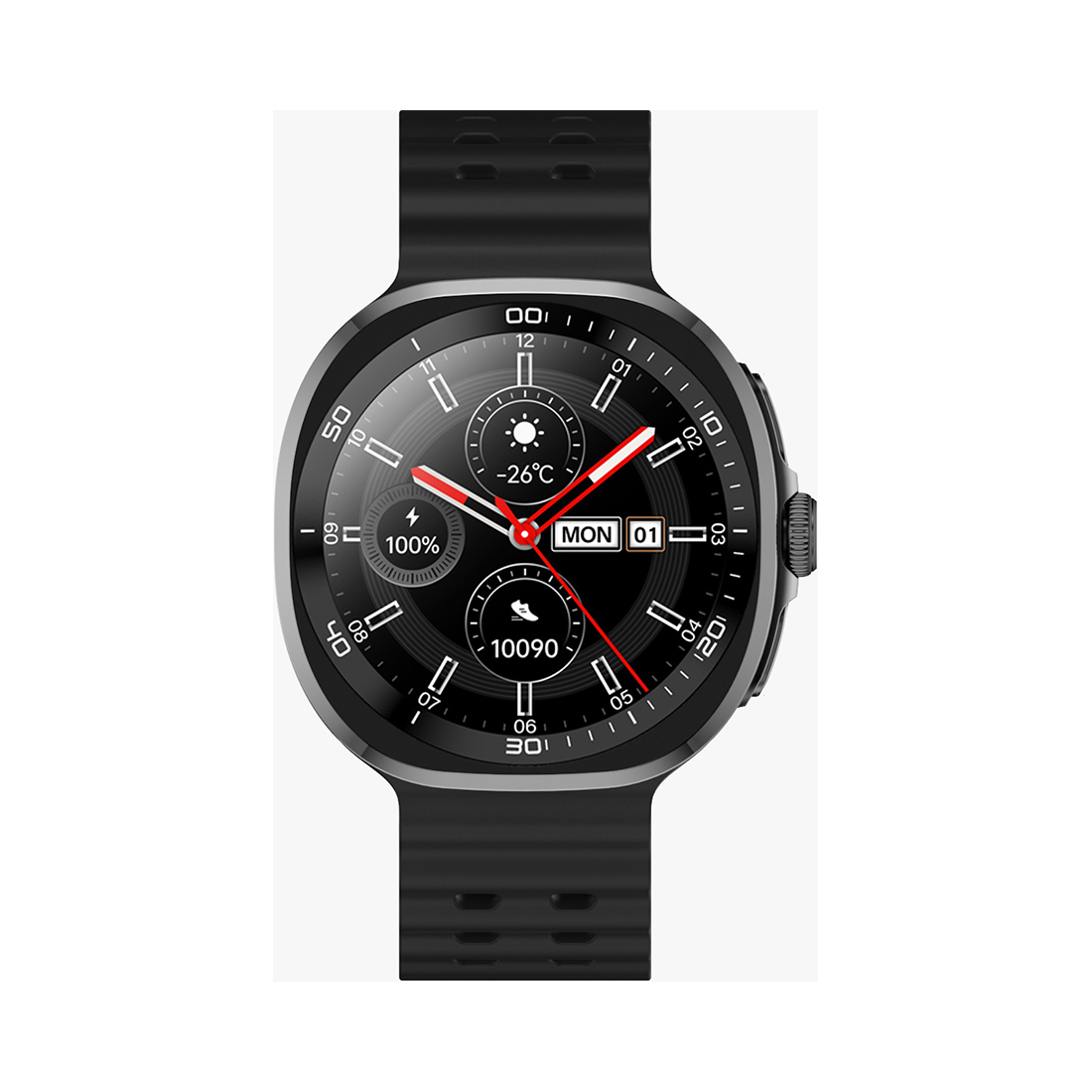 Смарт часы, TECNO, Watch Neo, WN01, Дисплей 1.43" цветной AMOLED-экран, Разрешение 466 x 466, Водонепроницаемые (IP68), Вес 56 гр, (Black) Чёрный